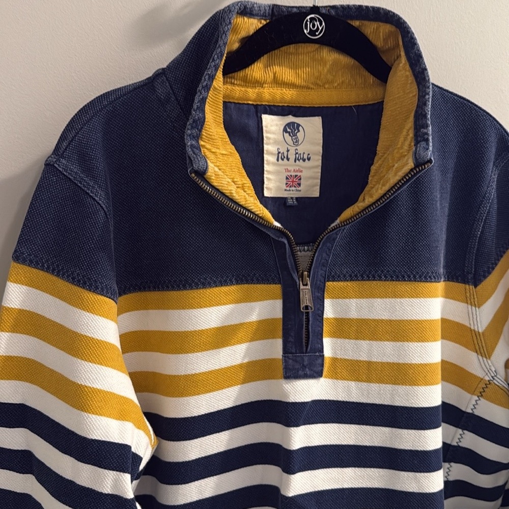 Fat Face Striped Half Zip Pull Over - image 3